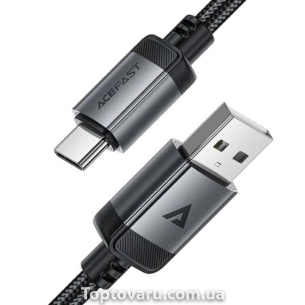 Кабель ACEFAST C20-04 USB-A to USB-C aluminum alloy charging data cable Чёрный 38625 фото