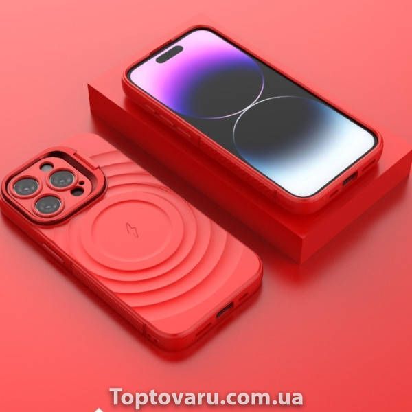 Чохол MagSafe soft-touch with stand Iphone 15 Pro Max Red 34719 фото