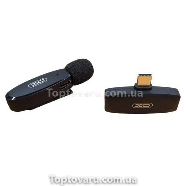 Мікрофон петличний XO MKF08B Lightning wireless Collarclip Чорний 19812 фото