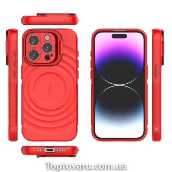 Чохол MagSafe soft-touch with stand Iphone 15 Pro Max Red 34719 фото