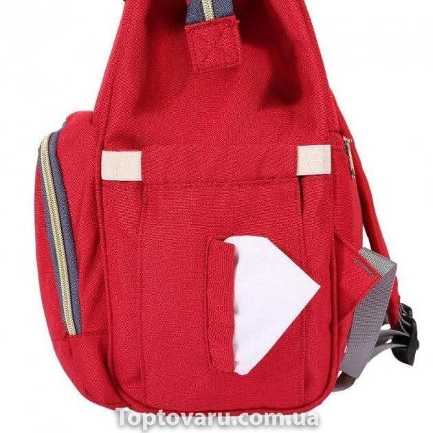 Сумка-рюкзак для мам Mom Bag Красная 1348 фото