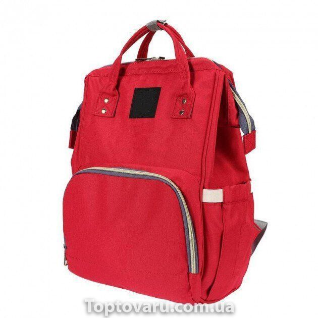 Сумка-рюкзак для мам Mom Bag Красная 1348 фото