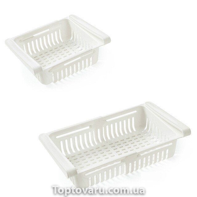 Органайзер у холодильник Strechable Hanging Storage Rack розсувний Білий 2177 фото