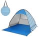 Самораскладная двухместная пляжная палатка с защитой от ультрафиолета - размер 150/165/110 Бирюза 8835 фото 1