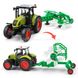 Игрушка Трактор с прицепом WY 900 D Farmland Зеленый 15313 фото 4