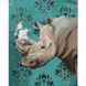 Картина по номерам Strateg ПРЕМИУМ Носорог с птичкой с лаком размером 40х50 см (SY6917) SY6917-00002 фото 1