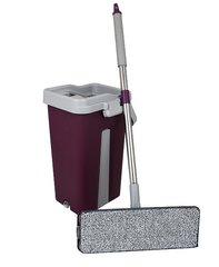 Комплект для прибирання відро і швабра з віджиманням EasyMop 10л Фіолетово-сірий 4655 фото