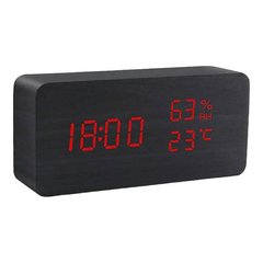Электронные цифровые часы VST 865 Черные с красной подсветкой 13573 фото