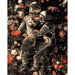 Картина за номерами Strateg ПРЕМІУМ Романтика космонавтів розміром 40х50 см (GS424) GS424-00002 фото
