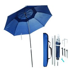 Зонт для рыбалки 1,8м с наклоном, УФ-защита Синий 17847 фото