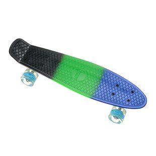 Пенни Борд Best Board 27, двухсторонний окрас, колёса PU светятся (Черный-Зеленый-Синий) 3848 фото
