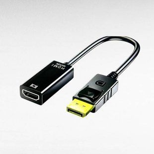 Конвертер-конектор 15см Display Port to HD DP to HD Чорний 33085 фото
