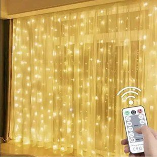Гірлянда штора 3x2м 300LED USB з пультом 22281 фото
