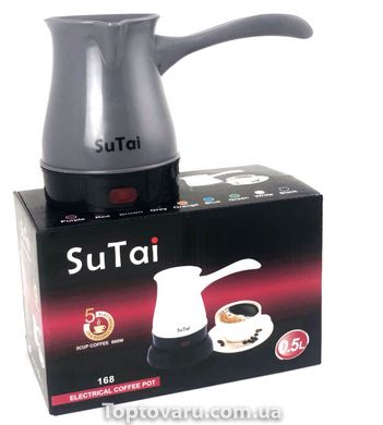 Кофеварка электрическая турка SuTai 168 600W 0.5л Grey 2463 фото