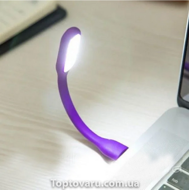 Портативний гнучкий USB LED світильник фіолетовий 2875 фото