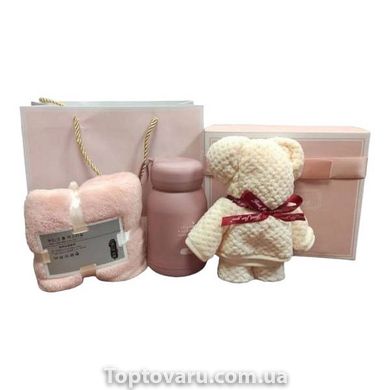 Набір подарунковий Simple Life (Іграшка, термокухоль, рушник) Рожевий 13057 фото