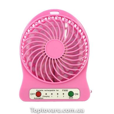 Міні-вентилятор Portable Fan Mini Рожевий 717 фото