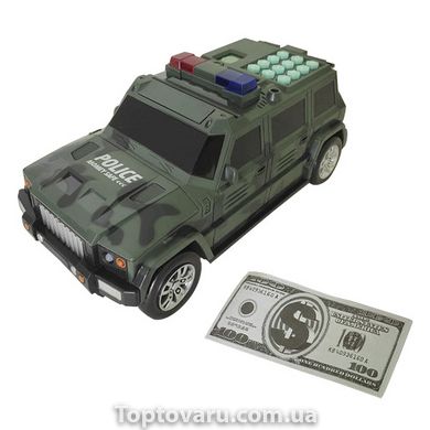 Машинка копилка с кодовым замком и отпечатком Cash Truck Камуфляж 5547 фото