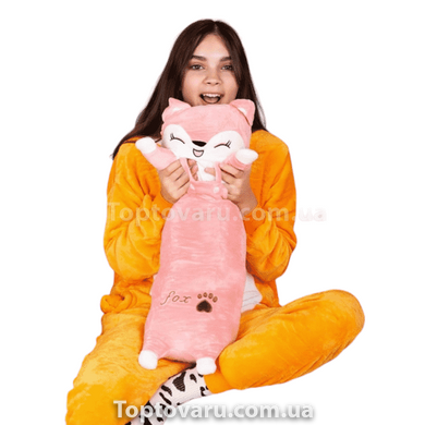 Іграшка Лис-Батон у костюмі 90см Рожевий 12202 фото