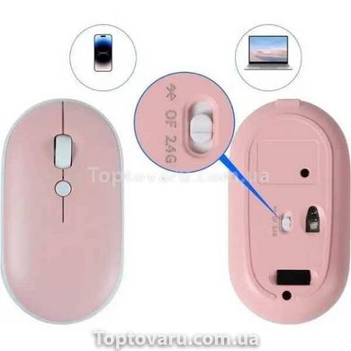 Беспроводная клавиатура с мышкой и подставкой для телефона и планшета Фиолетовая 14375 фото