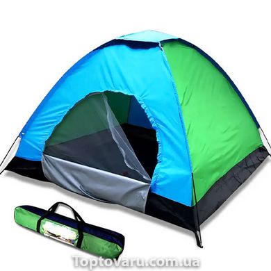 Палатка 4-х местная Салатовый с голубым 11110 фото