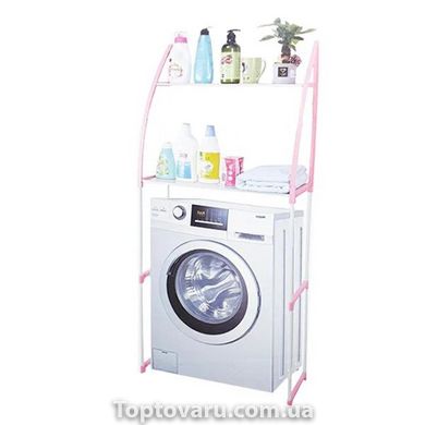 Полка-стеллаж для стиральной машины скошенная Розовая 2754 фото