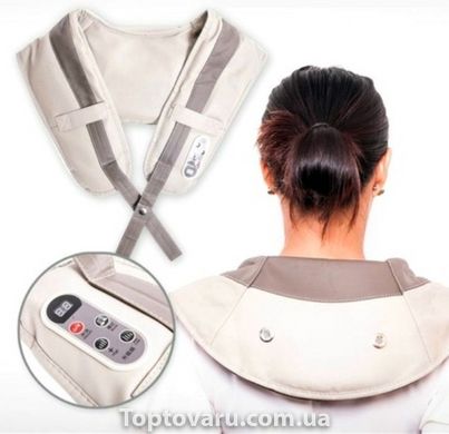 Универсальный роликовый массажер для спины шеи и плеч Cervical Massage Shawls 6708 фото