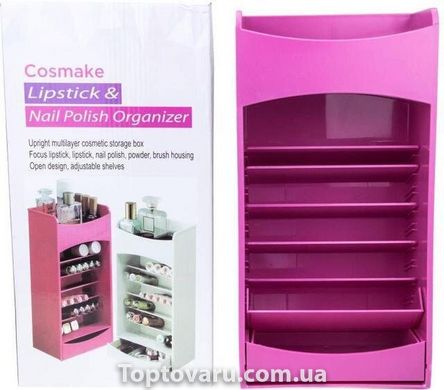 Вертикальний органайзер для косметики Cosmake Lipstick & Nail Polish Organizer № B47 Рожевий 1333 фото