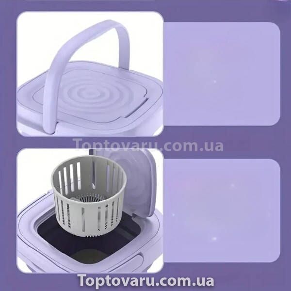 Складна пральна машина Multi-Function Folding Washing Machine Small Фіолетова 18160 фото