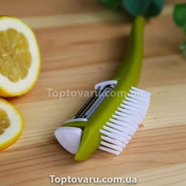 Мульти-чистка для овощей с щеткой Multi Peeler Зеленая 12450 фото