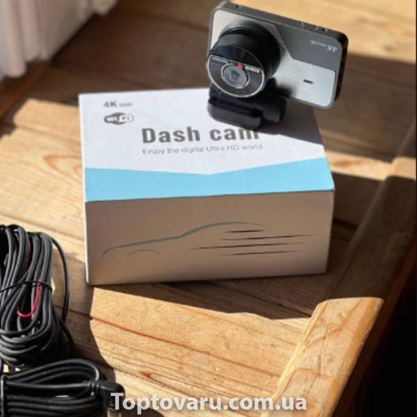 Видеорегистратор автомобильный 4k uhd wifi Dash cam Vidure Черный 36554 фото