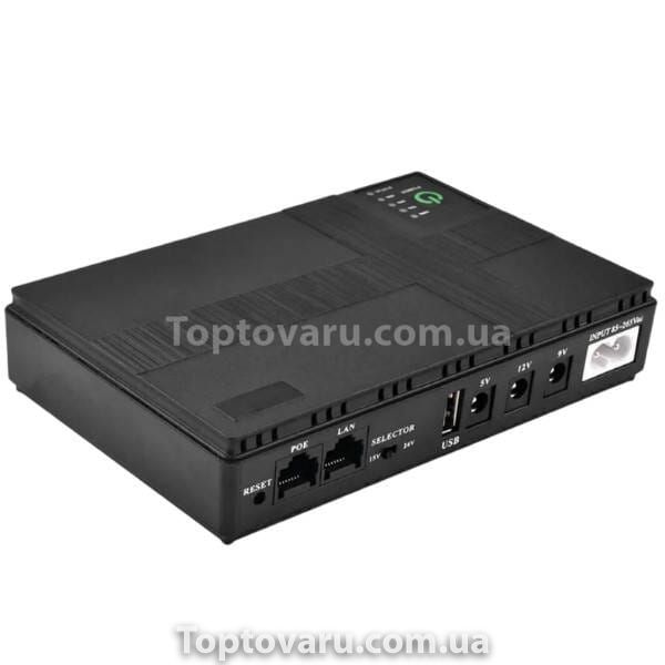 ДБЖ для роутера 10400mAh DC 5V/9V/12V Чорний 20385 фото