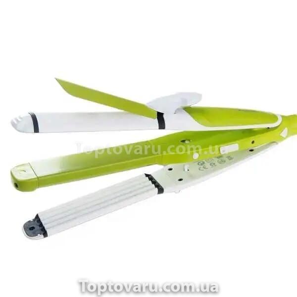 Плойка-утюжок-гофре Kemei JB-KM-2208 3в1 Белый 10771 фото