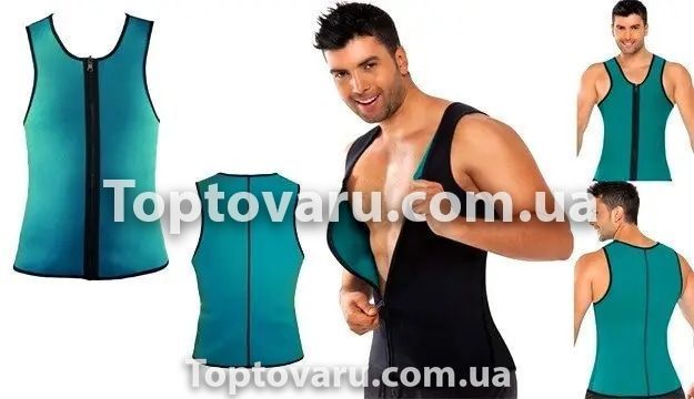 Чоловіча неопренова майка для схуднення на блискавці Hot Shapers Men (M) 6609 фото