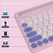 Беспроводная клавиатура с мышкой и подставкой для телефона и планшета Фиолетовая 14375 фото 3
