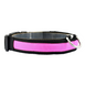 Ошейник для собак светодиодный LED Розовый размер M 12438 фото 1