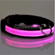 Нашийник для собак світлодіодний LED Рожевий розмір M 12438 фото 2