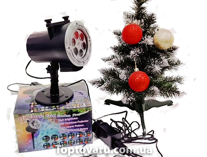 Лазерный проектор с пультом Garden Projector Card change на 12 слайдов 1382 фото