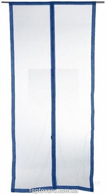 Москитная сетка на магнитах антимоскитная штора на дверь Magic Mesh Синяя 549 фото