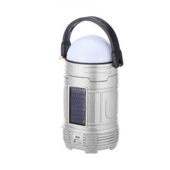 Лампа-фонарь для кемпинга с солнечной батареей Camping DC-5812 Серебро