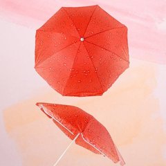 Зонт пляжный Роса 1,8м высота, d=1,5м Красный 19612 фото