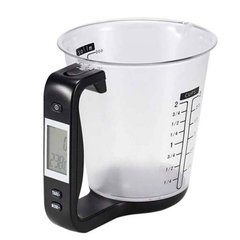 Электронный мерный стакан с весами для кухни Cup with Measuring Черный 10872 фото
