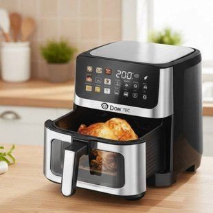 Воздушная фритюрница аэрогриль 12л 4500W Domotec MS 3224 Черная с серым 33541 фото