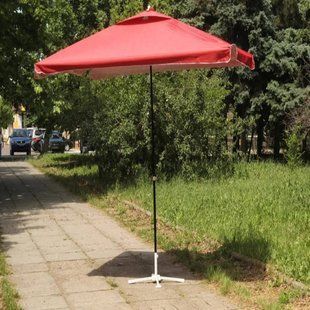 Парасолька 2*2м квадратна з клапаном Червона 23885 фото