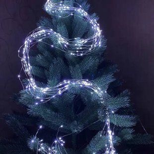 Гирлянда Конский хвост роса 300LED 2м Белая 10218 фото