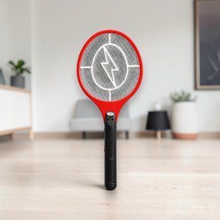 Знищувач електричних комарів у вигляді тенісної ракетки Червоний 37348 фото