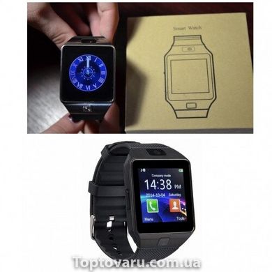 Розумний годинник Smart Watch DZ09 чорні з чорним обідком 216 фото