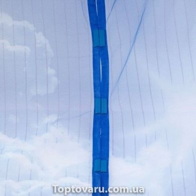 Москитная сетка на магнитах антимоскитная штора на дверь Magic Mesh Синяя 549 фото