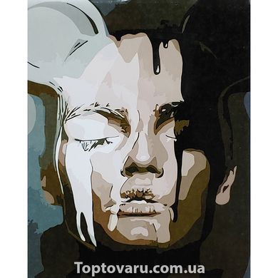 Картина за номерами Strateg ПРЕМІУМ Фарби на обличчі з лаком розміром 40х50 см (SY6918) SY6918-00002 фото