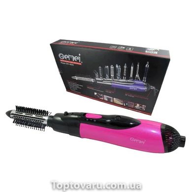 Повітряний фен стайлер для волосся 10 в 1 Gemei GM-4835 Рожевий 3440 фото